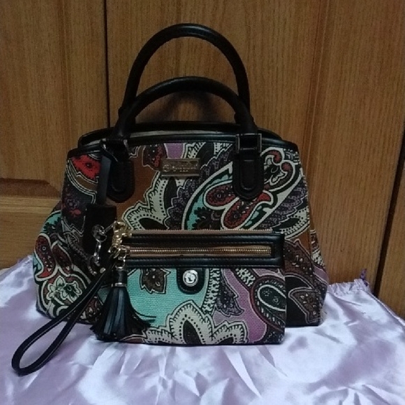 Spartina 449 Handbags - Spartina Paisley Print Handbag/Satchel and Wristlet Set